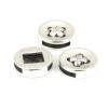 Picture of Zinc Based Alloy Slide Beads Round Cross Antique Silver Color About 18mm Dia, Hole:Approx 12.2mm x 2.2mm 20 PCs
