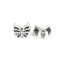 Picture of Zinc Based Alloy Slide Beads Butterfly Animal Antique Silver Color Hollow About 12mm x 9mm, Hole:Approx 6.3mm x 2.1mm 100 PCs