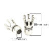 Picture of Zinc Based Alloy Beads Crown Antique Silver Color About 18mm x 12mm, Hole: Approx 5.1mm, 10 PCs