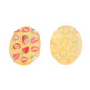Изображение Смола Газоплотный Кабошон Овальные Разноцветный Клубника С узором 26мм x 19мм, 10 ШТ