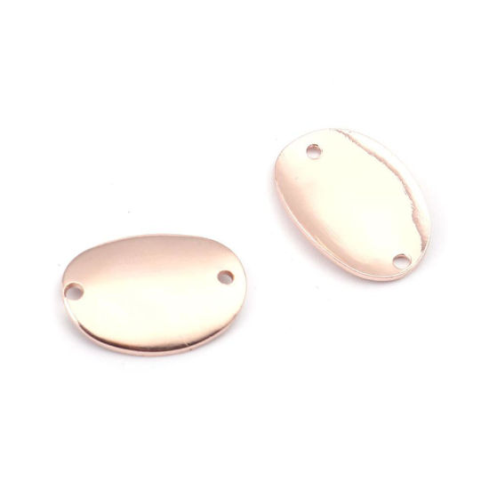 Picture of Brass Connectors Oval Silver Tone Curve 19mm x 14mm, 5 PCs                                                                                                                                                                                                    