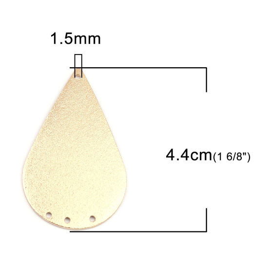 Bild von Messing Kronleuchter Verbinder Tropfen Vergoldet Sternenstaub 4.4cm x 2.7cm, 5 Stück