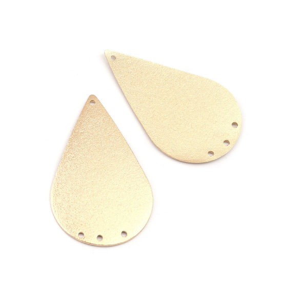 Bild von Messing Kronleuchter Verbinder Tropfen Vergoldet Sternenstaub 4.4cm x 2.7cm, 5 Stück