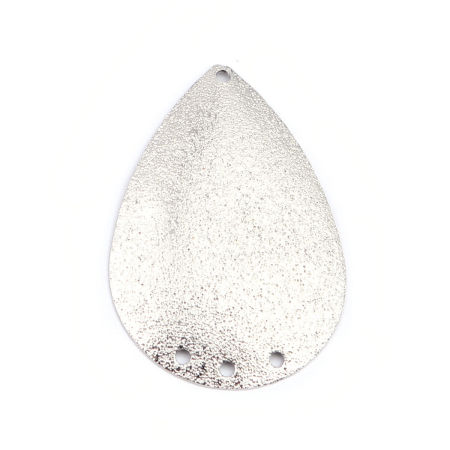 Image de Connecteurs à Lustre en Laiton Goutte d'Eau Argent Mat Amas Stellaire 3.5cm x 2.4cm, 5 Pcs