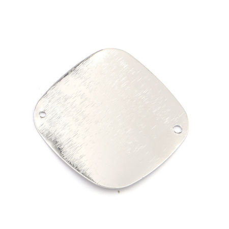 Picture of Brass Connectors Square Silver Tone 3.3cm x 3.3cm, 5 PCs