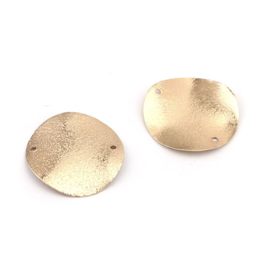 Picture of Brass Connectors Round Gold Plated Sparkledust 25mm Dia., 5 PCs                                                                                                                                                                                               