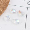 Picture of Glass Beads Drop Transparent Clear AB Rainbow Color About 9mm x 6mm, Hole: Approx 0.7mm, 25 PCs