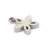 Picture of 304 Stainless Steel Charms Silver Tone Flower 9mm x 7mm, 5 PCs