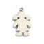 Imagen de 304 Acero Inoxidable Colgantes Charms Muchacha Tono de Plata 12mm x 7mm, 2 Unidades
