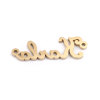 Picture of 304 Stainless Steel Connectors Charms Pendants 18K Real Gold Plated Message " kala " 29mm x 9mm, 2 PCs