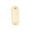 Immagine di 304 Acciaio Inossidabile Charms Ovale 18K Vero Oro Placcato Filigrana 15mm x 6mm, 5 Pz