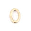 Image de Breloques en 304 Acier Inoxydable Ovale Plaqué Or Véritable 18K Creux 15mm x 10mm, 5 Pcs