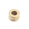 Bild von 304 Edelstahl Perlen für die Herstellung von DIY-Charme-Schmuck 18K Vergoldet Zylinder Message " LOVE " Etwa 9mm x 5mm, Loch: Ca 4.4mm, 2 Stück