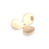 Picture of 304 Stainless Steel Beads Caps Flower 18K Real Gold Plated (Fit 16mm Bead) 17mm x 16mm, 2 PCs