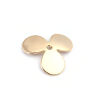 Picture of 304 Stainless Steel Beads Caps Flower 18K Real Gold Plated (Fit 16mm Bead) 17mm x 16mm, 2 PCs