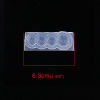 Picture of Silicone Resin Mold For Jewelry Making Rectangle Transparent Clear Flower 6.3cm x 2.5cm, 1 Piece
