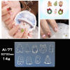 Picture of Silicone Resin Mold For Jewelry Making Rectangle Transparent Clear Christmas 5.3cm x 3.2cm, 1 Piece