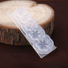 Picture of Silicone Resin Mold For Jewelry Making Rectangle Transparent Clear Flower 6.5cm x 2.2cm, 1 Piece