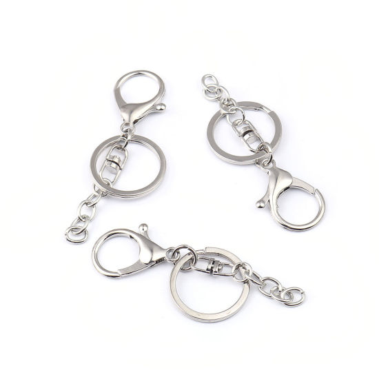 Picture of Zinc Based Alloy Keychain & Keyring Silver Tone 9cm x 3cm, 5 PCs