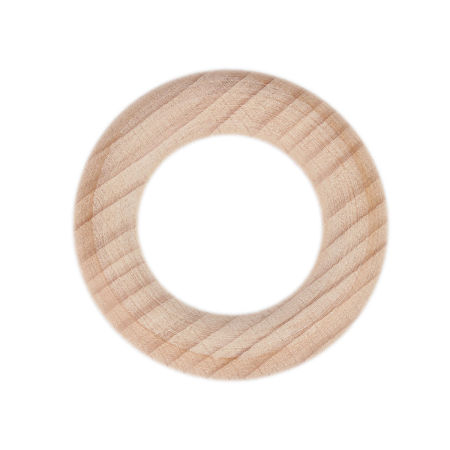 2 Pz Legno di Faggio Naturale Pendenti Charms Connettori Accessori Anello Marrone Chiaro 5cm Dia