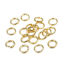 Picture of 500 PCs 8mm Dia., 1.5mm(15 gauge) Zinc Based Alloy Open Jump Rings Findings For Jewelry Making Gold Plated Round