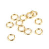 Picture of (24 gauge) 316 Stainless Steel Double Split Jump Rings Findings Circle Ring Gold Plated 4mm Dia., 50 PCs