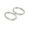 Picture of 304 Stainless Steel Keychain & Keyring Oval Silver Tone 3.7cm x 2.9cm, 30 PCs