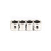 Picture of Zinc Based Alloy Beads 4 Holes Cylinder Antique Silver Color About 17mm x 5mm, Hole: Approx 3.3mm, 50 PCs