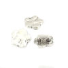 Bild von Zinklegierung Slider Schiebeperlen Perlen Blumen Antiksilber ca. 12mm x 12mm, Loch:ca. 4.2mm x 2mm 50 Stück