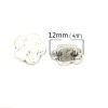 Bild von Zinklegierung Slider Schiebeperlen Perlen Blumen Antiksilber ca. 12mm x 12mm, Loch:ca. 4.2mm x 2mm 50 Stück
