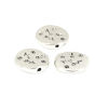 Picture of Zinc Based Alloy Beads Flat Round Antique Silver Color Flower About 15mm x 14mm, Hole: Approx 1.4mm, 10 PCs