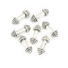 Picture of Zinc Based Alloy Beads Barbell Antique Silver Color About 23mm x 9mm, Hole: Approx 1.4mm, 10 PCs