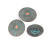 Picture of Zinc Based Alloy Metal Patina Sewing Shank Buttons Oval Antique Copper 25mm x 22mm, 10 PCs