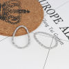 Picture of Zinc Based Alloy Connectors Irregular Silver Plated 4cm x 2.7cm, 10 PCs