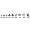 Picture of 304 Stainless Steel Ear Post Stud Earrings Round Silver Tone (Can Hold ss16 Pointed Back Rhinestone) 4mm Dia., Post/ Wire Size: (21 gauge), 100 PCs