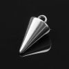 Picture of 304 Stainless Steel Charms Cone Silver Tone 14mm x 7mm, 10 PCs