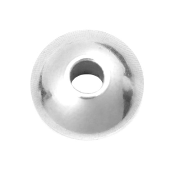 Image de Perles d'entretoise en 304 Acier Inoxydable UFO Argent Mat env. 8mm Dia., Trou: env. 2.3mm, 10 Pcs