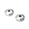 Imagen de 304 Acero Inoxidable Granos del espaciador Platillo Volador Tono de Plata 8mm Diámetro, Agujero: Aprox 2.3mm, 10 Unidades