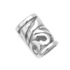 Picture of 304 Stainless Steel Beads Cylinder Silver Tone Filigree 10mm x 7mm, Hole: Approx 5mm, 1 Piece