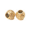 Imagen de 1 Unidad Recubrimiento al Vacío PVD Ecológico 304 Acero Inoxidable Cuentas Para Hacer Joyas De Bricolaje Chapado en Oro Barril (Apta ss2 Puntiagudo Fondo Rhinestone) 11mm Diámetro, Agujero: Aprox 5mm