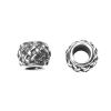Picture of 304 Stainless Steel Beads Round Antique Silver Color Mesh About 9mm Dia., Hole: Approx 5mm, 1 Piece