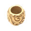 Immagine di 1 Pz Placcatura Sottovuoto PVD Ecologica 304 Acciaio Inossidabile Perline per la Creazione di Gioielli con Fai-da-te Oro Placcato Cilindrico Intagliato 9mm Dia., Buco: Circa 5.5mm