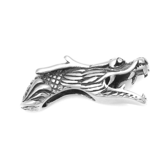 Immagine di 304 Acciaio Inossidabile Perline Drago Argento Antico 3.6cm x 1.1cm, Buco: Circa 6mm, 1 Pz