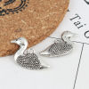 Picture of Zinc Based Alloy Charms Duck Animal Antique Silver Color 22mm x 16mm, 10 PCs