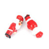 Bild von Muranoglas Perlen Weihnachten Weihnachtsmann Weiß & Rot ca 28mm x 10mm, 2 Stück