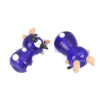 Picture of Lampwork Glass Beads Deer Animal Royal Blue About 23mm x 13mm, 2 PCs