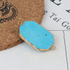 Picture of December Birthstone - (Grade A) Turquoise ( Natural ) Connectors Geometric Lake Blue Faceted 38mm x 20mm, 1 Piece