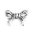Immagine di Lega di Zinco Perline Cravatta a Farfalla Argento Antico Circa 14mm x 10mm, Foro:Circa 1.1mm, 100 Pz
