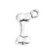 Picture of Zinc Based Alloy Pet Memorial Charms Bone Silver Plated 17mm x 10mm, 100 PCs