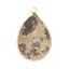 Immagine di (Grado A) Ocean Jasper ( Naturale ) Ciondoli Oro Placcato Cachi Goccia 3.5cm x 2.1cm, 1 Pz